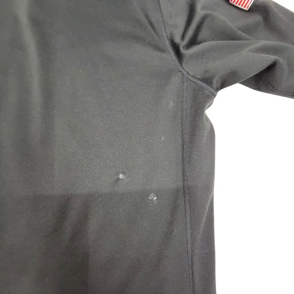 The North Face Mens XL 1/4 Zip Fleece Pullover Hershey Kiss USA Flag Black READ